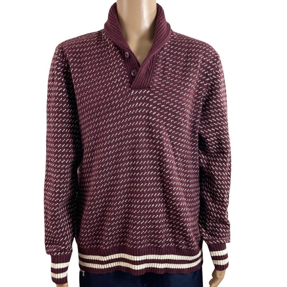 American Eagle Outfitters Men’s Cotton Wool blend Collared Pullover Sweater XXL - Picture 2 of 11